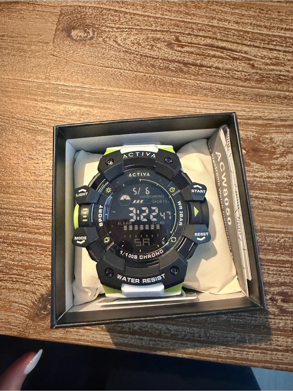 Activa Black and Lime Digital Sports Watch